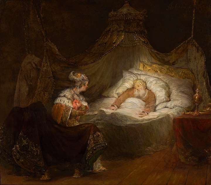 Bathsheba entreating David to name Salomon as his successor